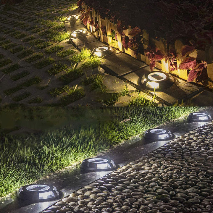 Moderne LED-Solar-Bodeneinbau-Landschaftsleuchte für den Außenbereich 