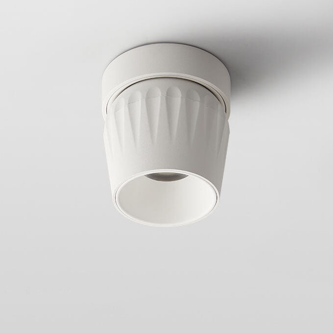 Modern Minimalist Aluminum Adjustable Angle LED Spotlight Semi-Flush M ...