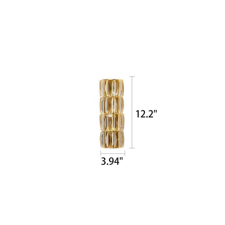 Französische Light-Luxury-Kristallsäulen-Wandlampe mit 4/6/8 Lichtern 