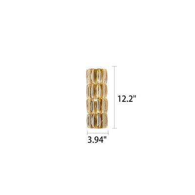 Französische leichte Luxus-Kristallsäulen-LED-Wandleuchte 