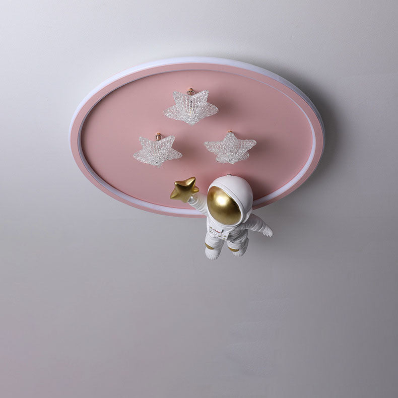 Modern Creative Planet Astronaut LED Flush Mount Lighting