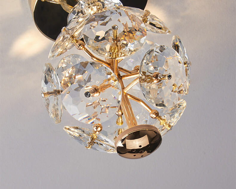 Simple Modern Crystal Ball LED Flush Mount Light