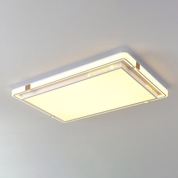 Modern Luxury Rectangular/Square/Round Crystal Decorative LED Flush Mount Ceiling Light
