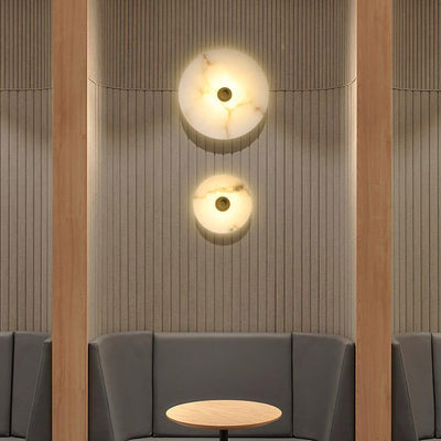 Modern Luxury Round Marble Acrylic  LED Wall Sconce Lamp