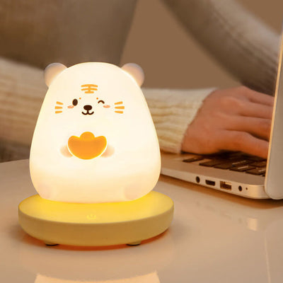 Kreative Silikon-Tier-USB-wiederaufladbare Nachtlicht-dekorative Tischlampe 