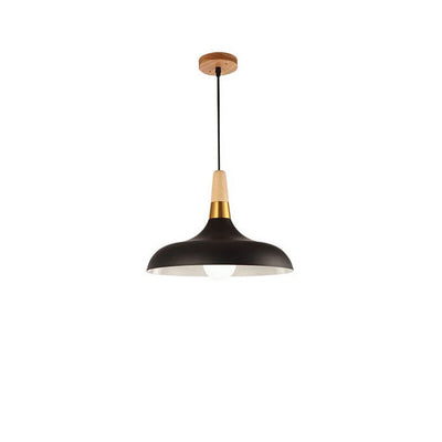 Nordic Macaron Barn Hardware Wood 1-Light Pendant Light