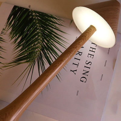 Nordic Creative Wood Grain Iron Acrylic LED Night Light Table Lamp