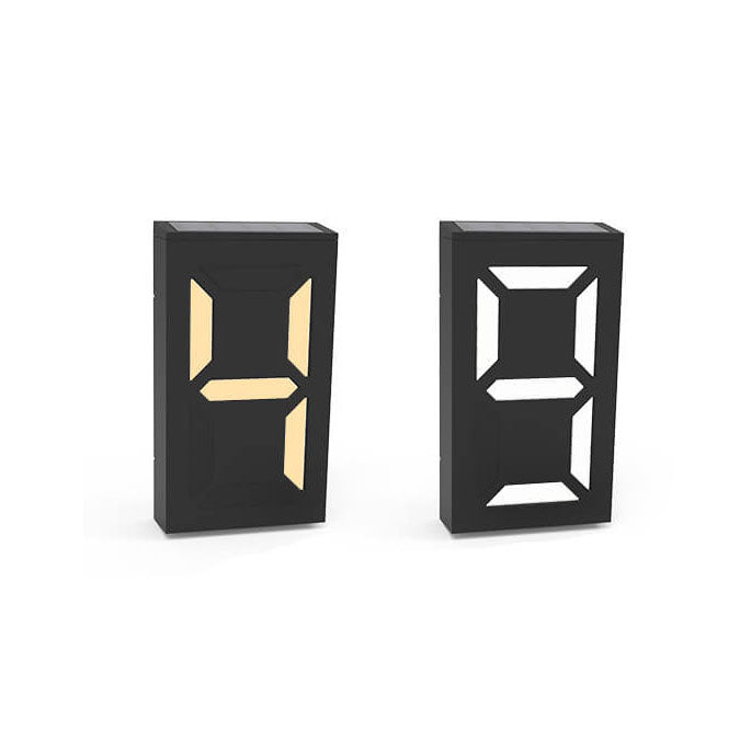 Panneau de porte solaire numérique RGB LED, lampe murale de décoration extérieure