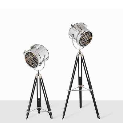 Industrial Simple Tripod Searchlight 1-Light Standing Floor Lamp