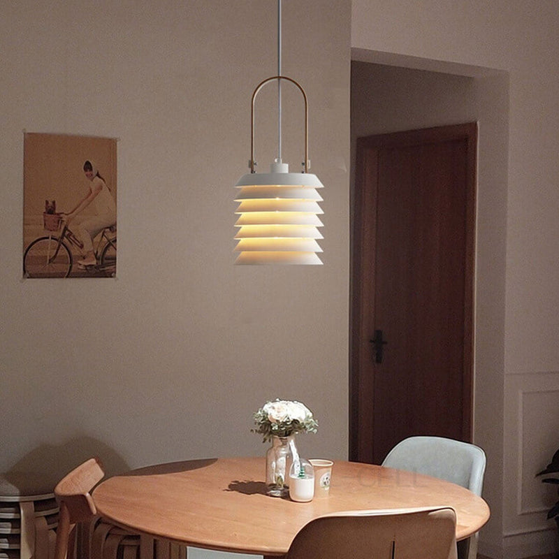 Minimalist Japanese Portable Lantern Design 1-Light Pendant Light