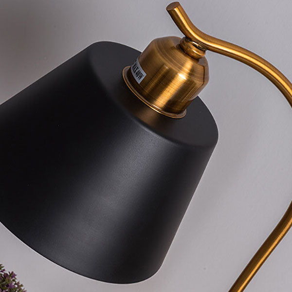 Modern Simple Metal Cone Shade 1-Light Table Lamp
