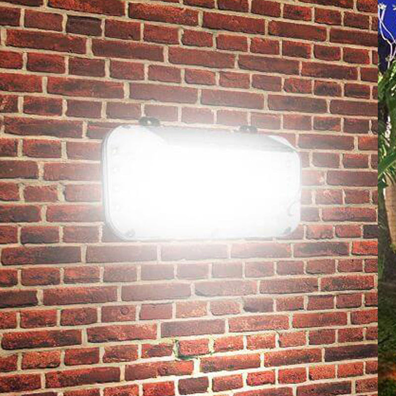 Outdoor Solar Four-sided Lighted Human Sensor Outdoor Garden Wall Sconce Lamp