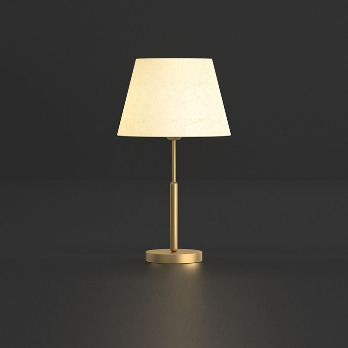 Modern Minimalist Light Luxury All Brass Fabric 1-Light Table Lamp