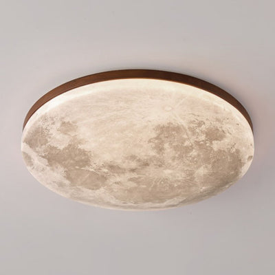 Nordic Minimalist Moon Round Acrylic LED Flush Mount Ceiling Light