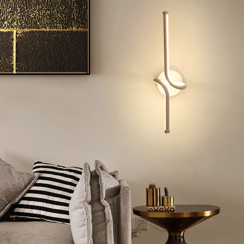 Simple Creative Line Spiral Design LED Wall Sconce Lamp