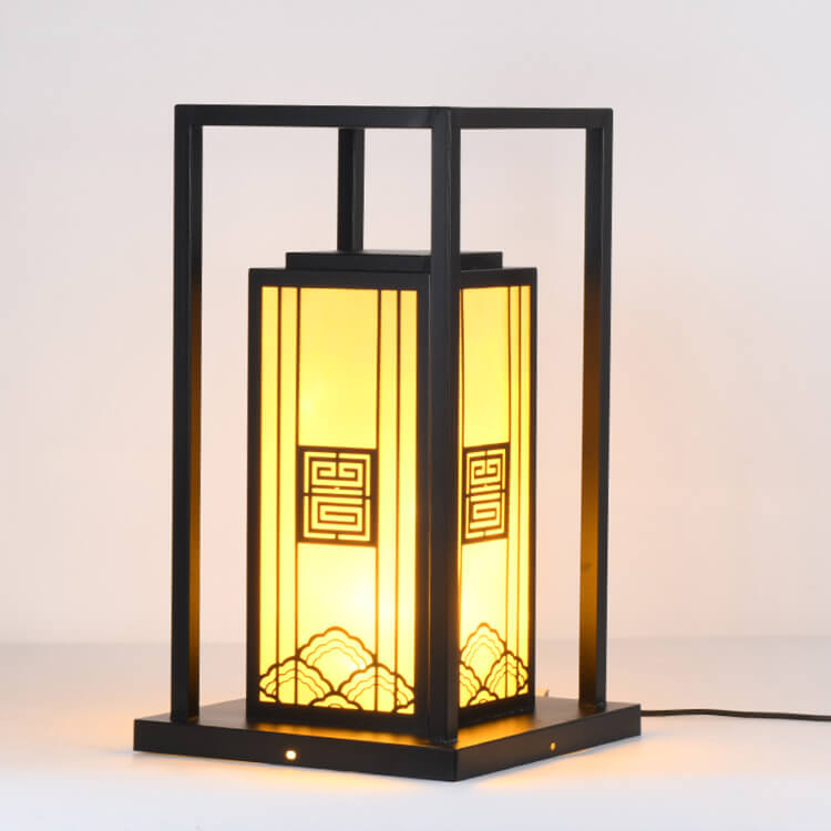 Modern Chinese Square Column Imitation-Marble LED Waterproof Lawn Landscape Light For Outdoor Patio