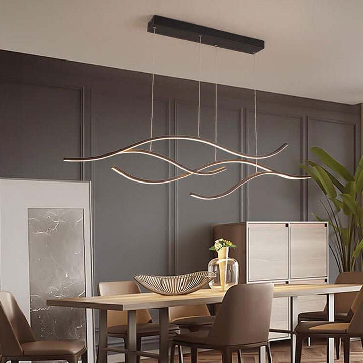 Nordic Kreative Long Line Island Light LED Kunst Kronleuchter 