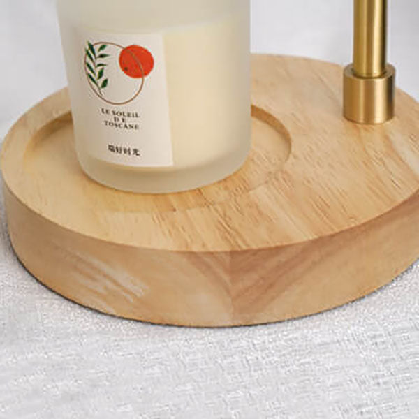 Lampe de table en cire fondue à 1 lumière avec minuterie et variateur en cuivre nordique 