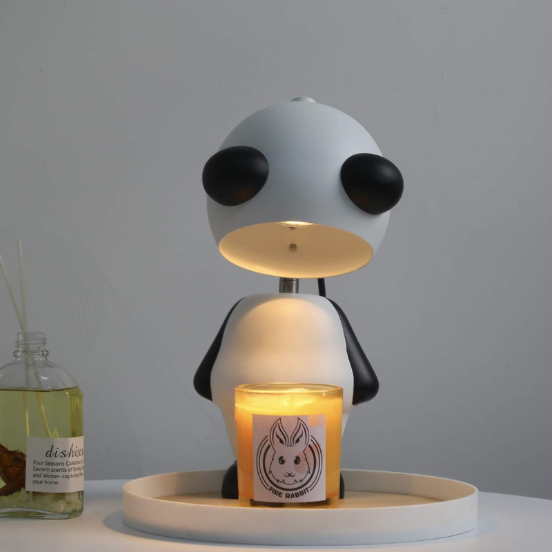 Kreative Cartoon-Panda-Harz-1-Licht-Tischlampe aus schmelzendem Wachs