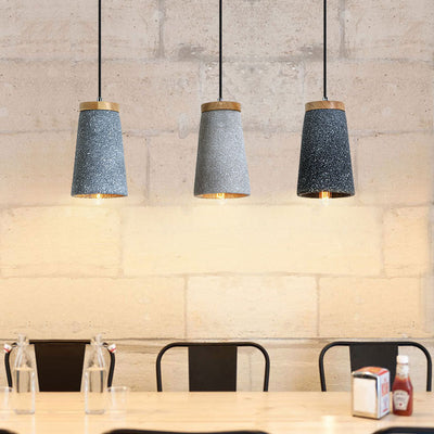 Industrial Vintage Column Cone Cement 1-Light Pendant Light