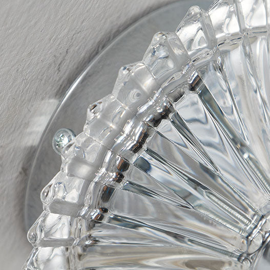 European Vintage Light Luxury Crystal Fabric 1-Light Wall Sconce Lamp