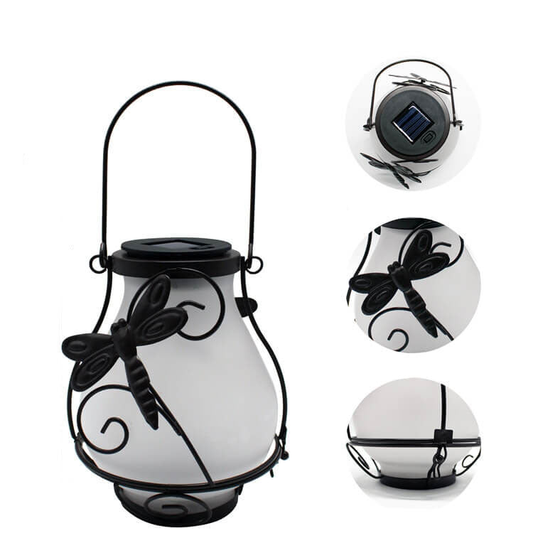 Lanterne solaire rétro à LED, luminaire décoratif d&