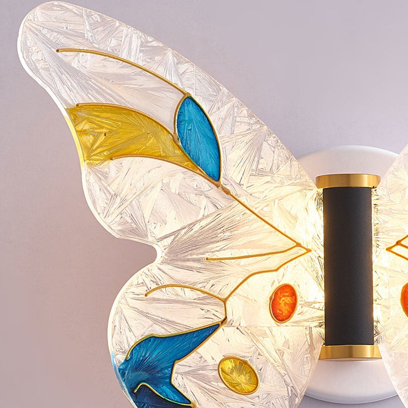Nordic Creative Emaille Butterfly LED Wandleuchte 