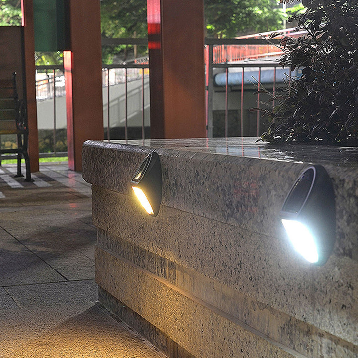 Lampe murale à applique pour clôture de jardin à LED ovale moderne pour extérieur solaire 