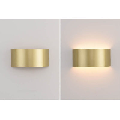 Minimalist Solid Color Iron Half-circle LED Wall Sconce Lamp