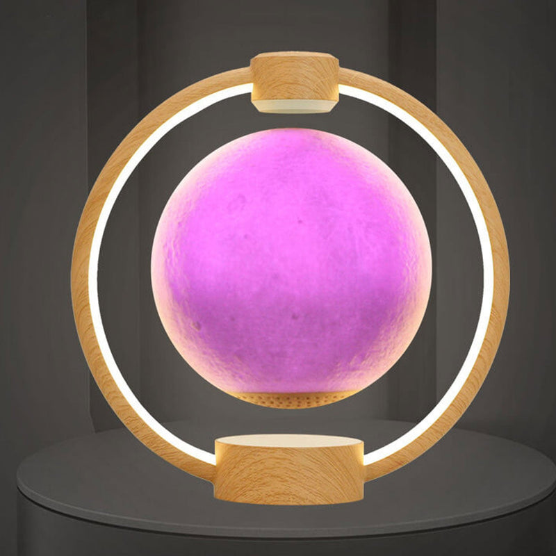 Kreatives Maglev-Mond-Design LED Bunte Licht Nachttischlampe 