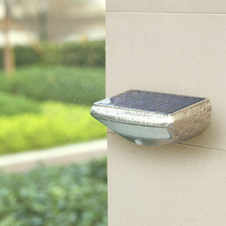 Solar Outdoor Simple Trapezoid Body Sensor Waterproof LED Wall Sconce Lamp