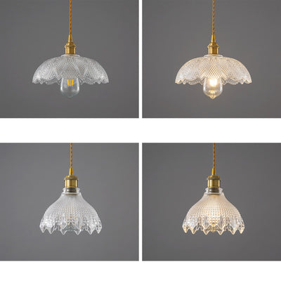 Nordic Textured Glass 1-Light Pendant Light
