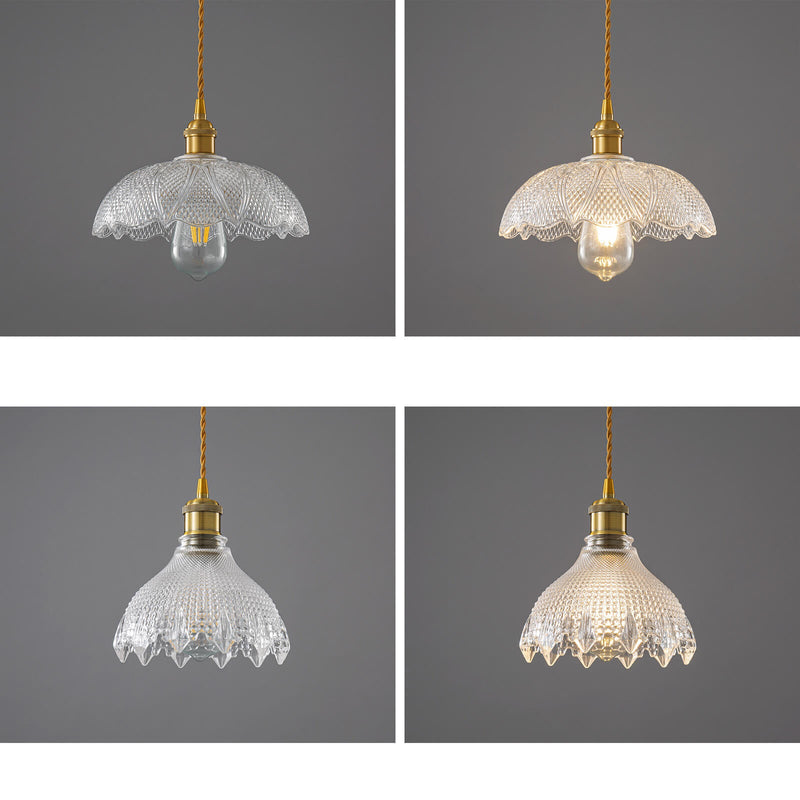 Nordic Textured Glass 1-Light Pendant Light