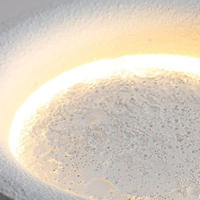 Modern Creative Moon Round Cement LED Wall Sconce Lamp