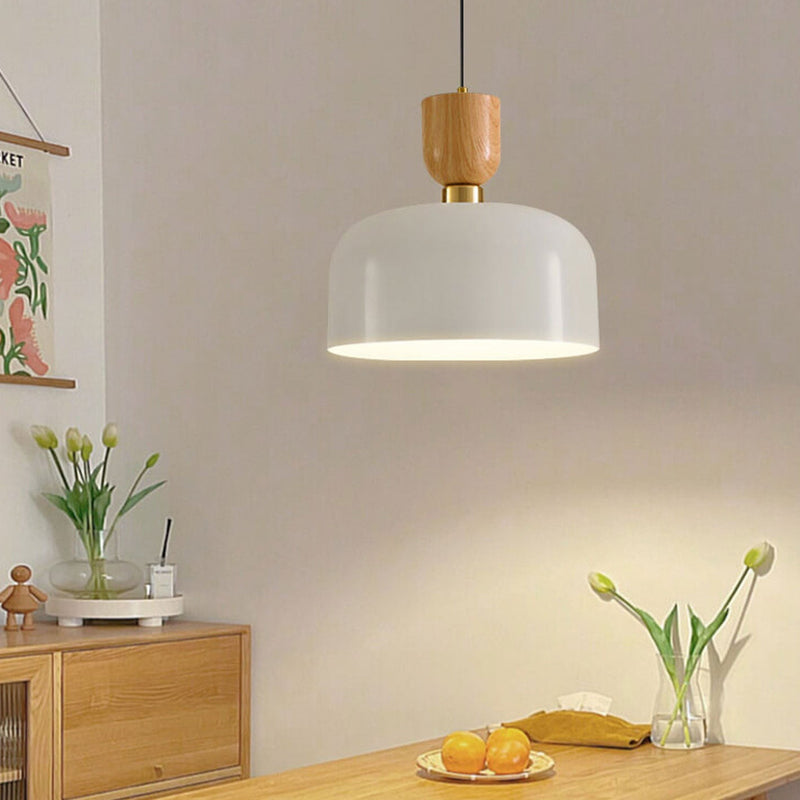 Nordic Minimalist Aluminum Dome 1-Light Pendant Light