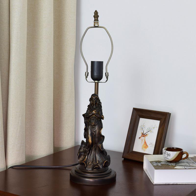 Retro Tiffany Glass 1-Light Decorative Beauty Table Lamp