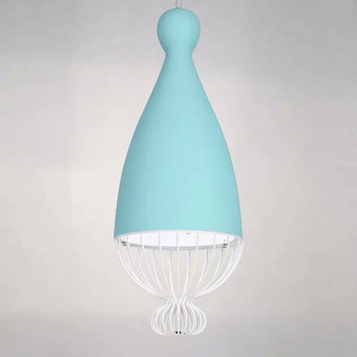 Nordic Macaron Bowling Shape Iron 1-Light Pendant Light