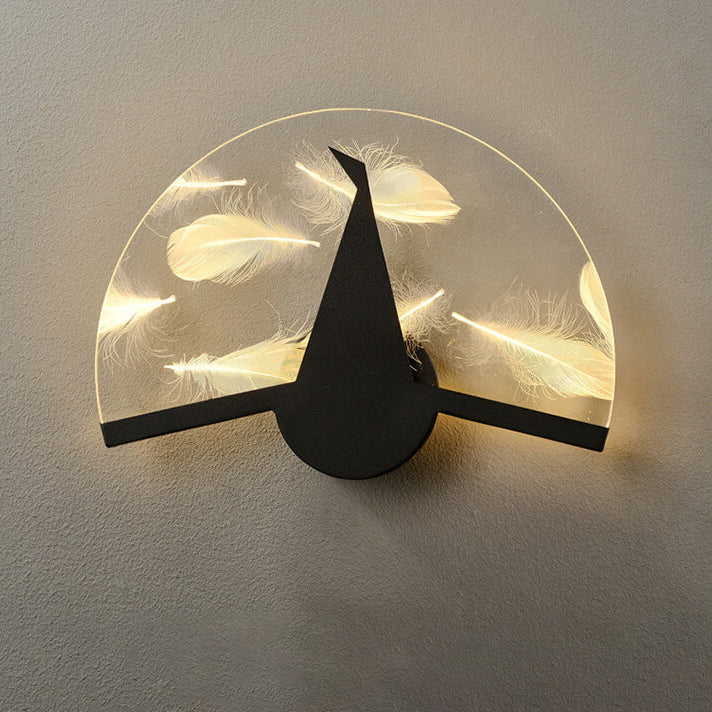 Leichte Luxus Feder Effekt Acryl geometrische LED Wandleuchte Lampe 