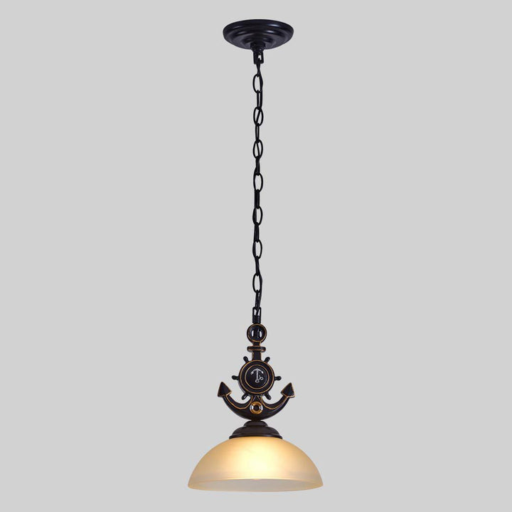 Moderne industrielle Pendelleuchte mit Geweih-, Ruder-, Harz- und Glasdesign, 1-flammig, für das Esszimmer 