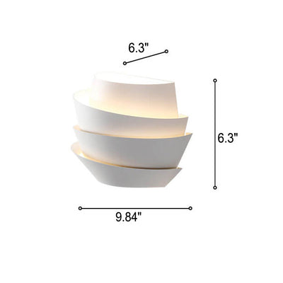 Nordic Minimalist Layers Half Cylinder Iron 2-Light Wall Sconce Lamp