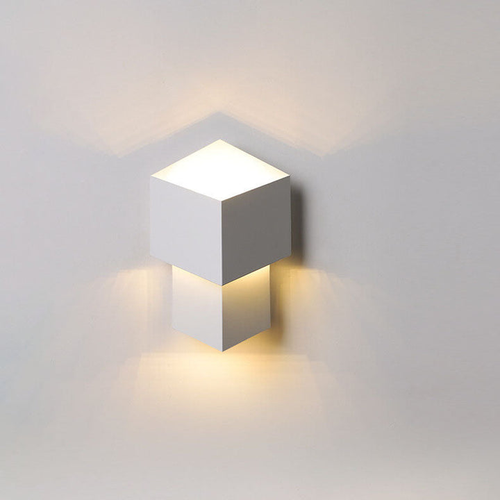 Moderne Creme Stil Einfacher Quadratischer LED Wandleuchte Lampe 