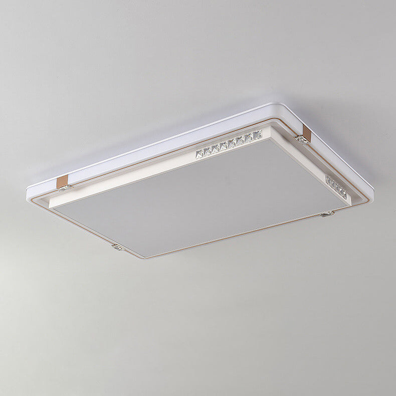 Modern Luxury Rectangular/Square/Round Crystal Decorative LED Flush Mount Ceiling Light