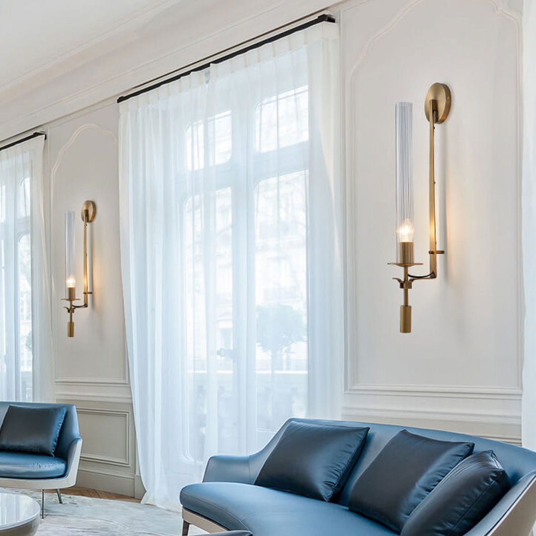 Applique murale moderne de luxe à 1 lumière en cuivre 