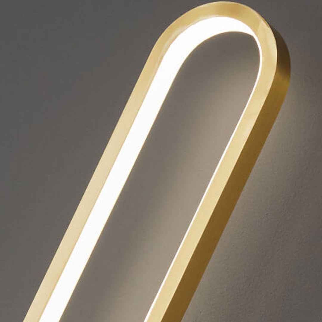 Lampe murale LED Nordic Light Luxury en laiton massif avec long anneau 