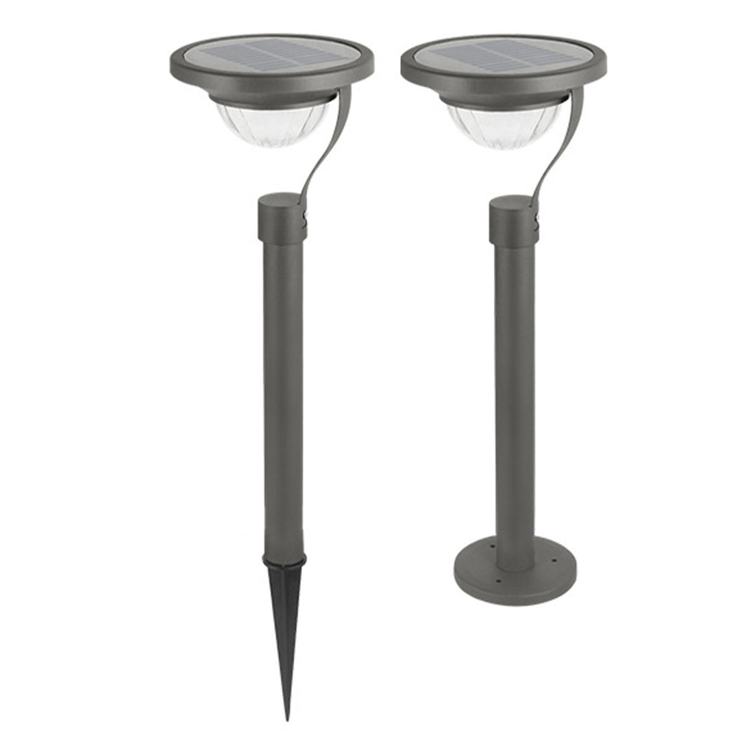 Luz de jardín solar LED impermeable de uso dual moderna de piso a techo para exteriores 