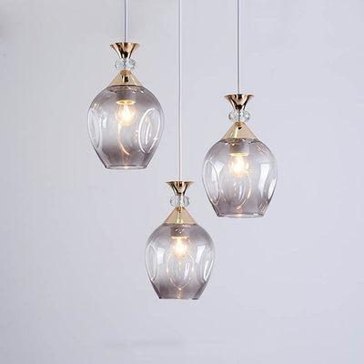 Nordic Gradient Glass Orb 1/3 Light Kronleuchter 