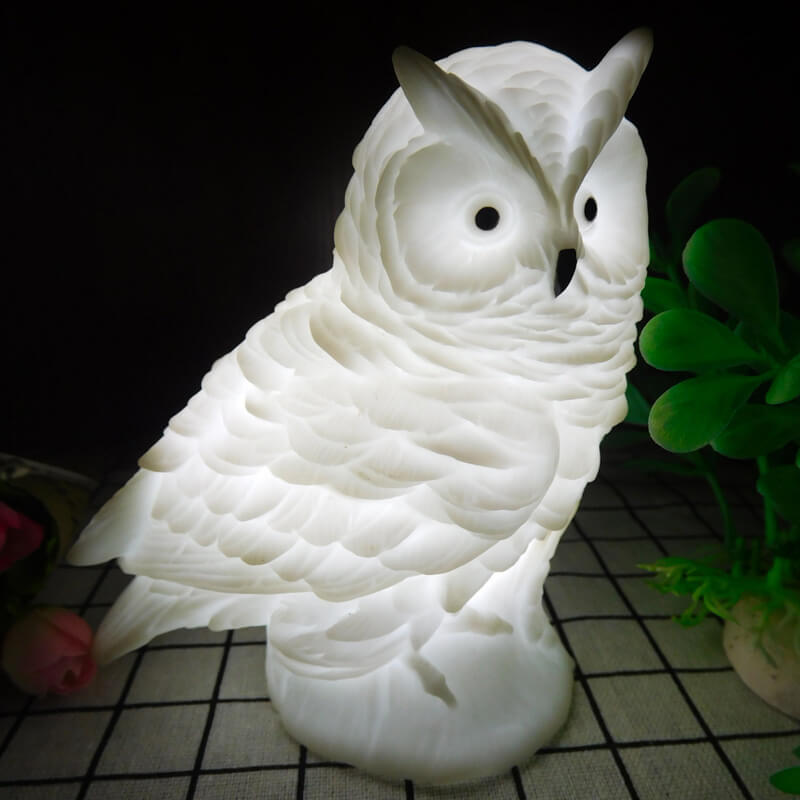 Modern Creative Owl Enamel LED Night Light Table Lamp