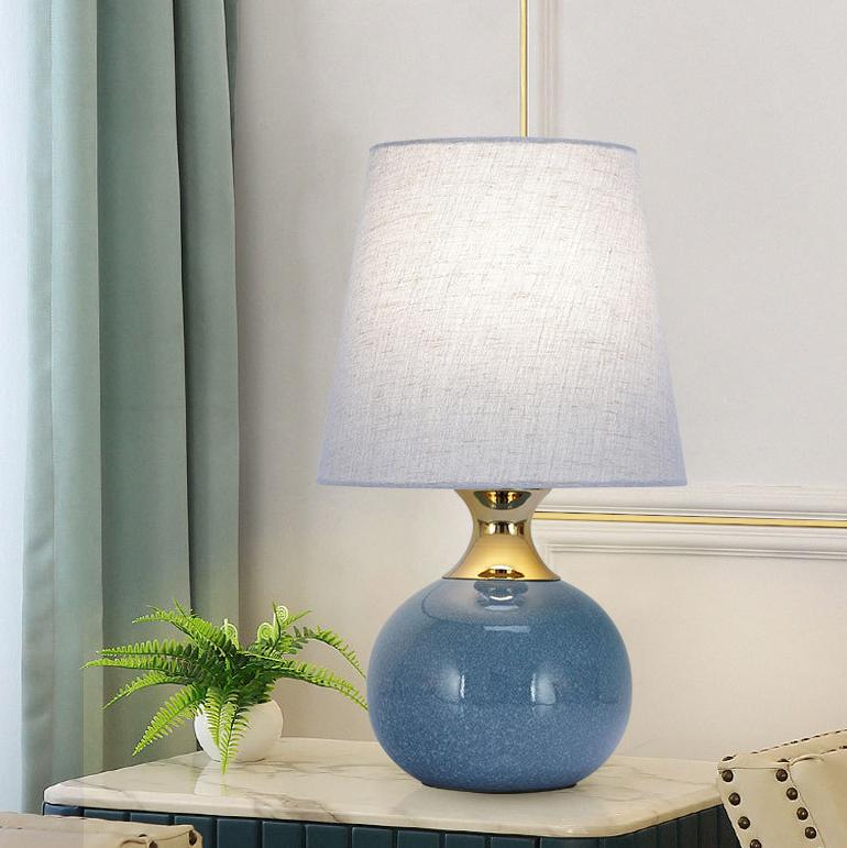 Moderne dekorative Keramik-Tischlampe mit 1 Licht und Touch-Dimmung 