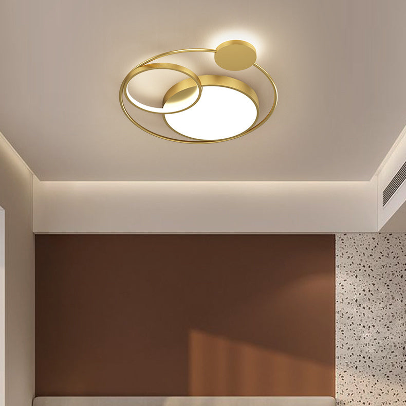 Creative Modern Circle Aluminum LED Flush Mount Ceiling Light