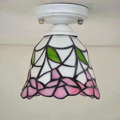 Traditional European Tiffany 1-Light Wall Sconce Lamp For Bedroom